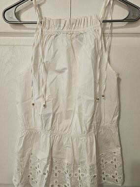 H by Halston White Elastic-Waist Top